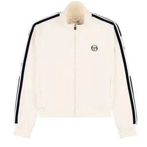 Outlet Atri Velour Track Jacket- Gardenia Velour