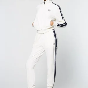 Outlet Atri Velour Track Jacket- Gardenia Velour