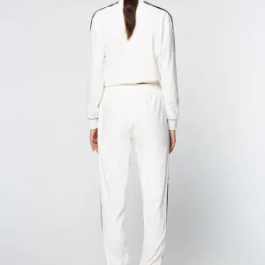 Outlet Atri Velour Track Jacket- Gardenia Velour