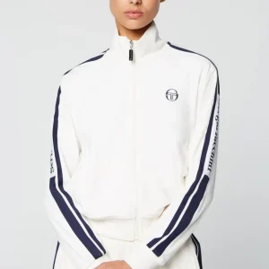 Outlet Atri Velour Track Jacket- Gardenia Velour