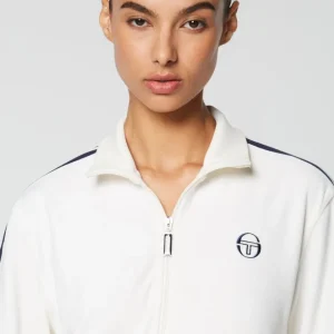 Outlet Atri Velour Track Jacket- Gardenia Velour