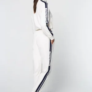 Sale Atri Velour Track Pant- Gardenia Velour