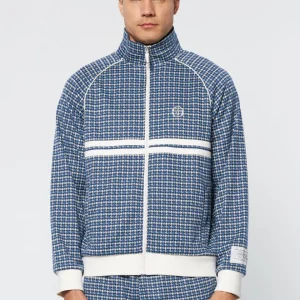 Flash Sale Dallas Houndstooth Track Jacket- Maritime Blue Jackets