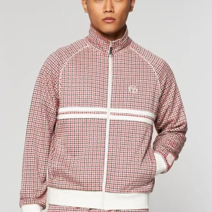 Fashion Dallas Houndstooth Track Jacket- Poinciana Jackets