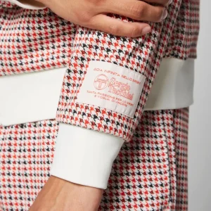 Fashion Dallas Houndstooth Track Jacket- Poinciana Tracksuits