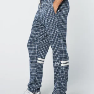 Fashion Dallas Houndstooth Track Pant- Maritime Blue View All
