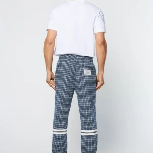 Fashion Dallas Houndstooth Track Pant- Maritime Blue View All