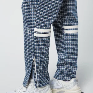 Fashion Dallas Houndstooth Track Pant- Maritime Blue View All