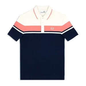 Clearance Damarindo Polo Archivio- Gardenia/ Maritime Blue Polos