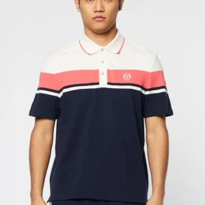 Cheap Damarindo Polo Archivio- Gardenia/ Maritime Blue Matching Separates