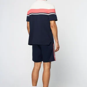 Cheap Damarindo Polo Archivio- Gardenia/ Maritime Blue Matching Separates