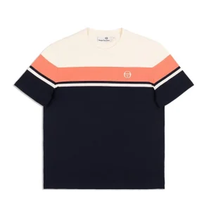 Sale Damarindo T-Shirt Archivio -Gardenia/ Maritime Blue The Essentials