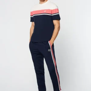 Sale Damarindo T-Shirt Archivio -Gardenia/ Maritime Blue The Essentials