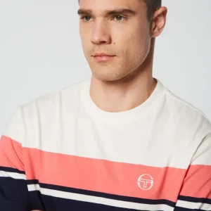 Sale Damarindo T-Shirt Archivio -Gardenia/ Maritime Blue The Essentials