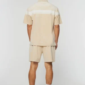 Discount Damarindo Velour Polo-Cement/ Gardenia Polos