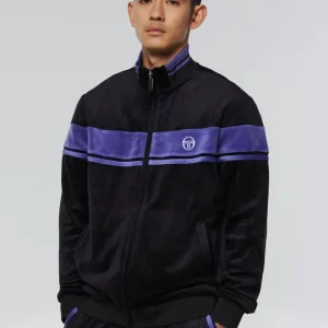 Cheap Damarindo Velour Track Jacket- Black/ Liberty Velour