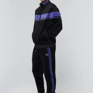 Cheap Damarindo Velour Track Jacket- Black/ Liberty Velour