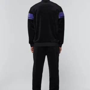 Cheap Damarindo Velour Track Jacket- Black/ Liberty Velour
