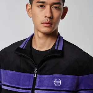 Cheap Damarindo Velour Track Jacket- Black/ Liberty Velour