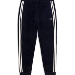 Outlet Damarindo Velour Track Pant- Maritime Blue Velour