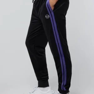 Clearance Damarindo Velour Track Pant-Black/ Liberty Velour