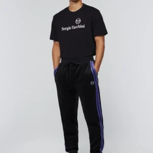 Clearance Damarindo Velour Track Pant-Black/ Liberty Velour