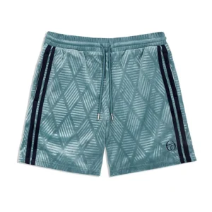 Hot Debossed Damarindo Velour Short- Larkspur Shorts And Swim