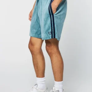 Hot Debossed Damarindo Velour Short- Larkspur Shorts And Swim