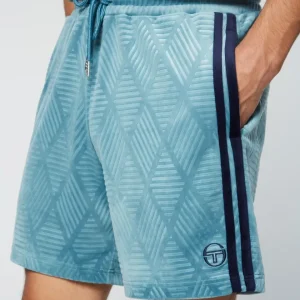 Sale Debossed Damarindo Velour Short- Larkspur View All