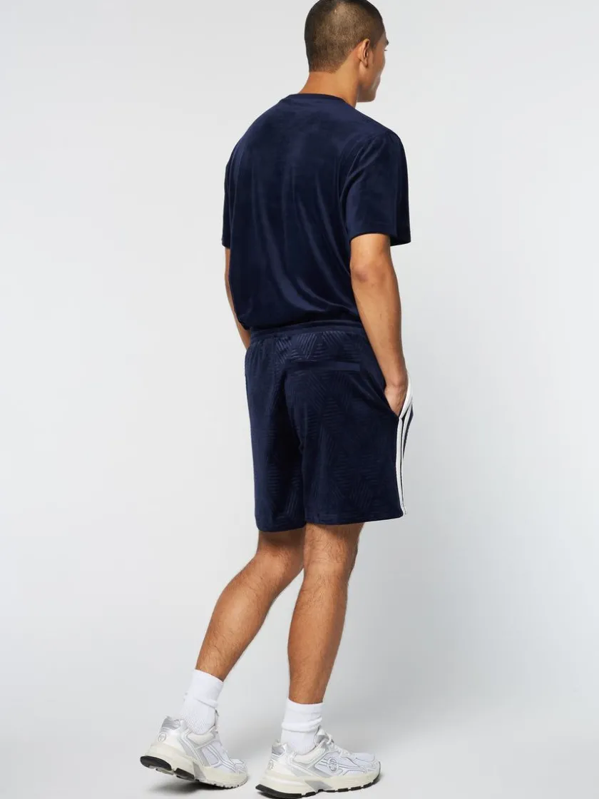 debossed_damarindo_velour_short_maritime_blue_3-1.webp Fashion Debossed Damarindo Velour Short- Maritime Blue Shorts And Swim