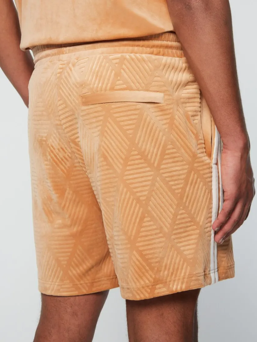 debossed_damarindo_velour_short_meerkat_5.webp Discount Debossed Damarindo Velour Short- Meerkat View All