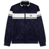 Best Debossed Damarindo Velour Track Jacket- Maritime Blue View All