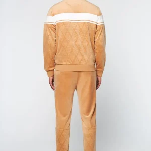 Shop Debossed Damarindo Velour Track Jacket- Meerkat View All