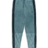 Hot Debossed Damarindo Velour Track Pant- Larkspur Velour