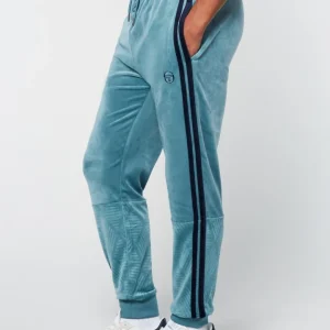 New Debossed Damarindo Velour Track Pant- Larkspur View All