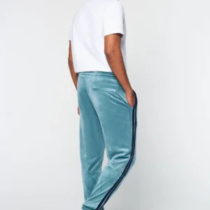 Flash Sale Debossed Damarindo Velour Track Pant- Larkspur Pants And Sweatpants