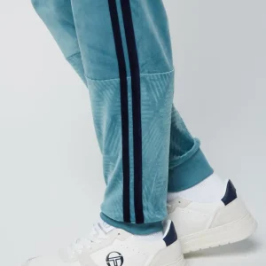 Hot Debossed Damarindo Velour Track Pant- Larkspur Tracksuits