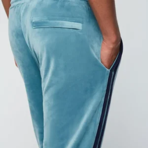 New Debossed Damarindo Velour Track Pant- Larkspur View All