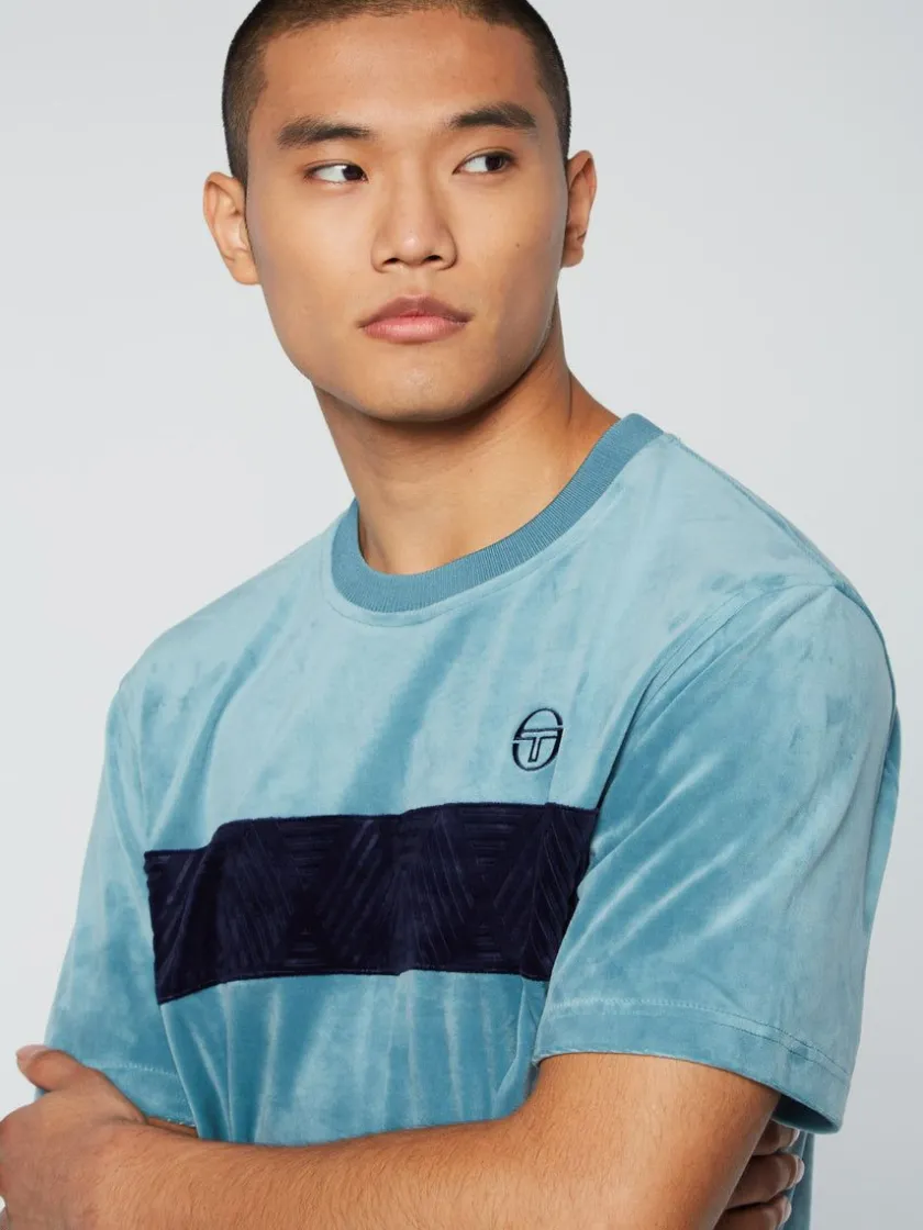 debossed_damarindo_velour_tshirt_larkspur_4-1.webp Shop Debossed Damarindo Velour T-Shirt- Larkspur Matching Separates