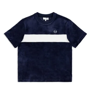 New Debossed Damarindo Velour T-Shirt- Maritime Blue T-Shirts