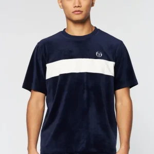 New Debossed Damarindo Velour T-Shirt- Maritime Blue T-Shirts