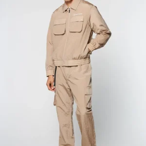 Cheap Devonte Track Jacket- Humus Nylon