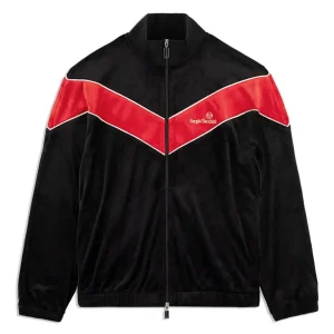 Hot Gallone Velour Track Jacket- Black Beauty Jackets
