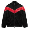 Shop Gallone Velour Track Jacket- Black Beauty Velour