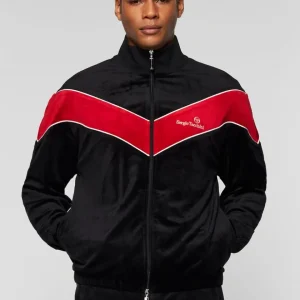 Best Sale Gallone Velour Track Jacket- Black Beauty Tracksuits