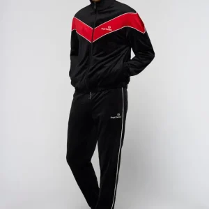 Hot Gallone Velour Track Jacket- Black Beauty Jackets