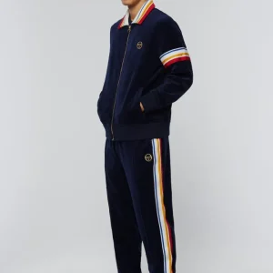 Store Goran Velour Track Jacket Archivio- Maritime Blue Velour