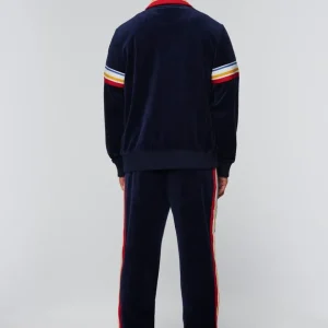 Store Goran Velour Track Jacket Archivio- Maritime Blue Velour