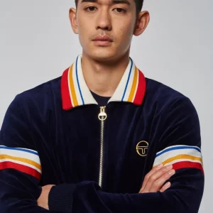 Store Goran Velour Track Jacket Archivio- Maritime Blue Velour