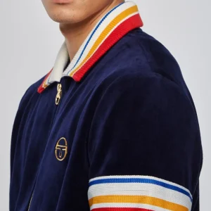 Store Goran Velour Track Jacket Archivio- Maritime Blue Velour